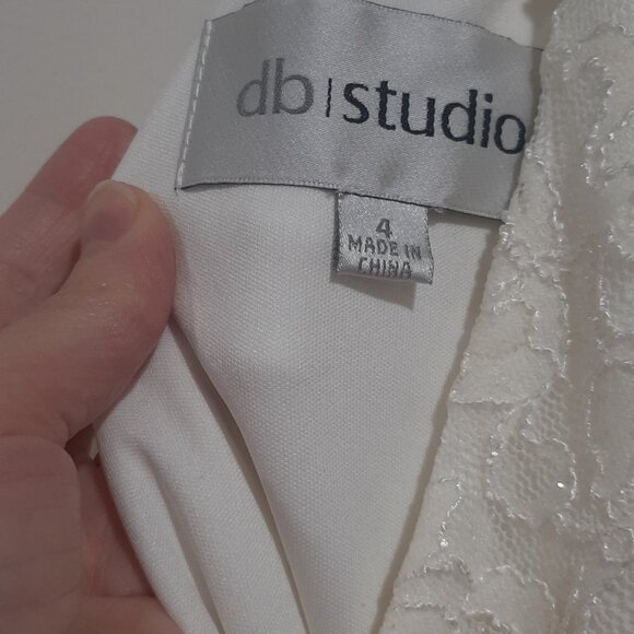 David's Bridal halter lace beaded wedding formal dress new with tags - Picture 12 of 16